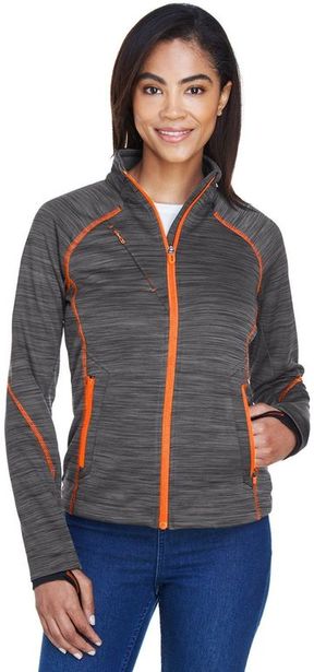 North End Ladies' Flux Melange Bonded Fleece Jacket